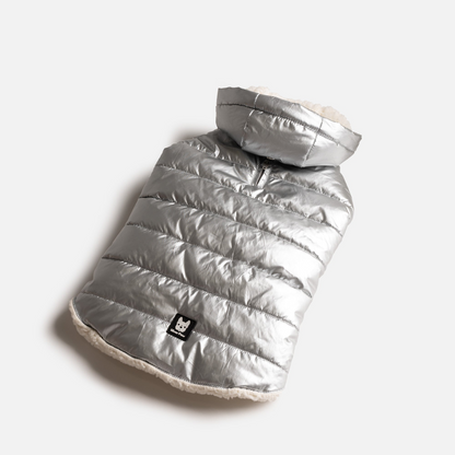 Emma Dog Jacket - Silver | Water-Resistant & Warm