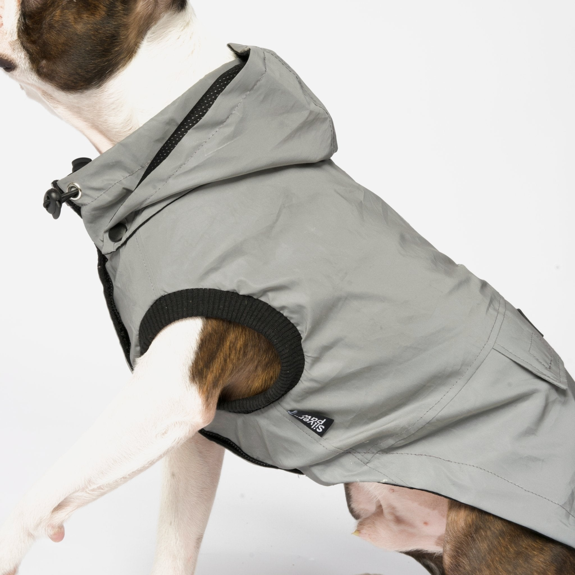 Max Reflective Dog Raincoat Grey