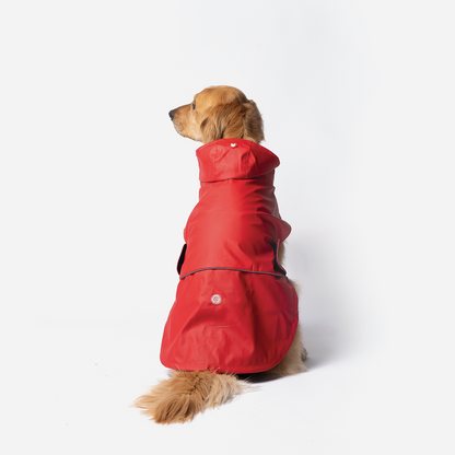 Aden 2.0 Dog Raincoat Red