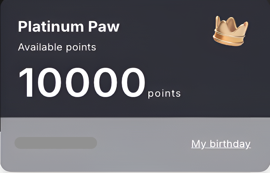 Platinum Paw VIP Tier